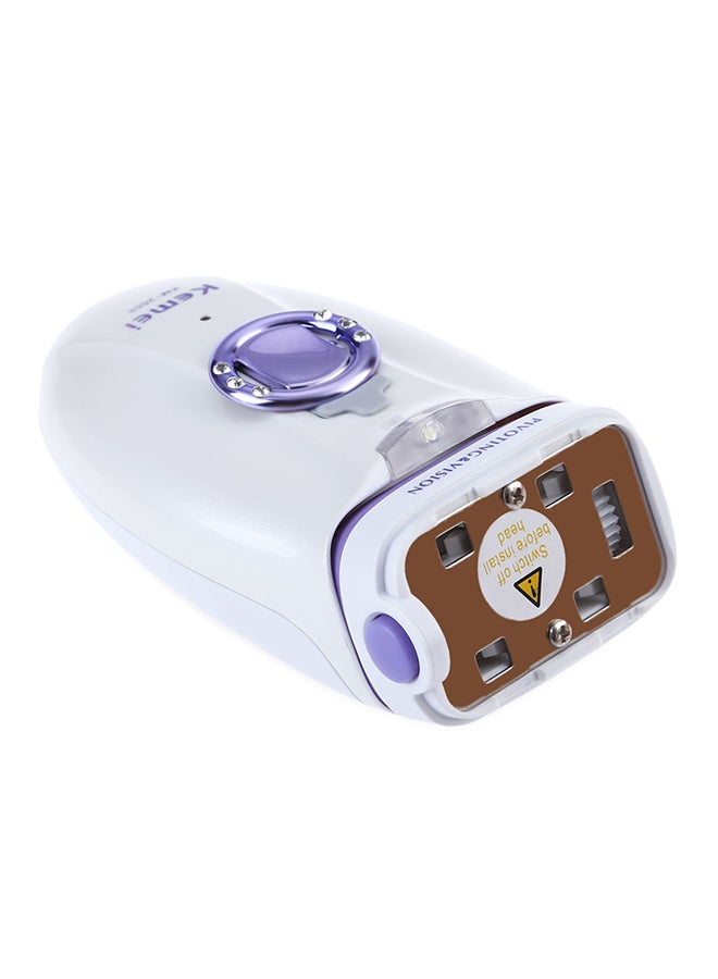 2 In 1 Electric Epilator KM-2668 White/Purple