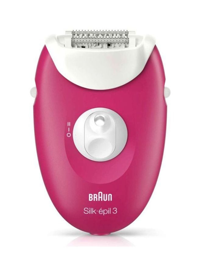 Silk Epil 3 3-410 Corded Hair Epilator Pink/White