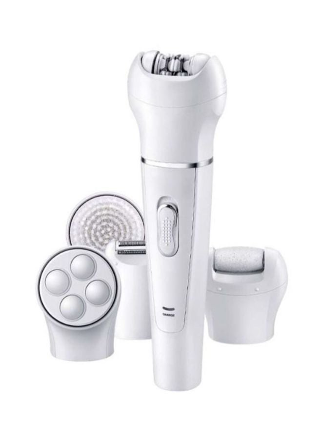 Electric Epilator And Heads Kit White/Silver