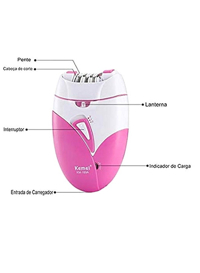 Km-189A Electric Hair Removal Machine Pink/White One Size