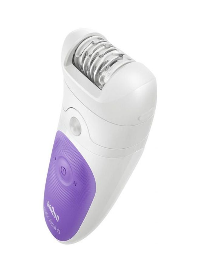 Silk Epil 5 Wet And Dry Cordless Epilator With Attachment Set White/Purple