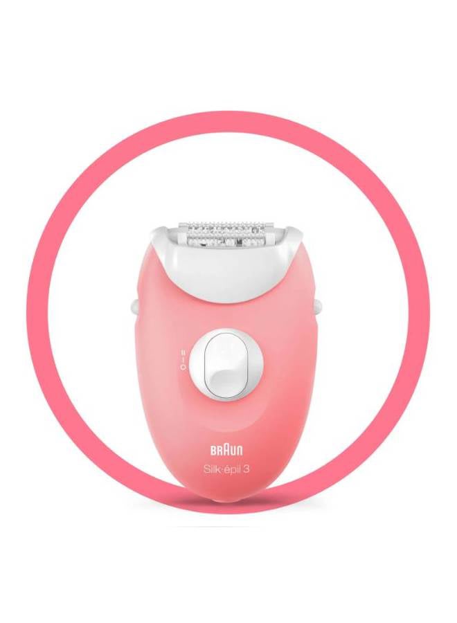 Silk-épil 3 SE 3440 Epilator Light Pink/White