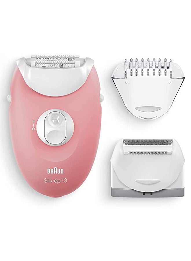 Silk-épil 3 SE 3440 Epilator Light Pink/White