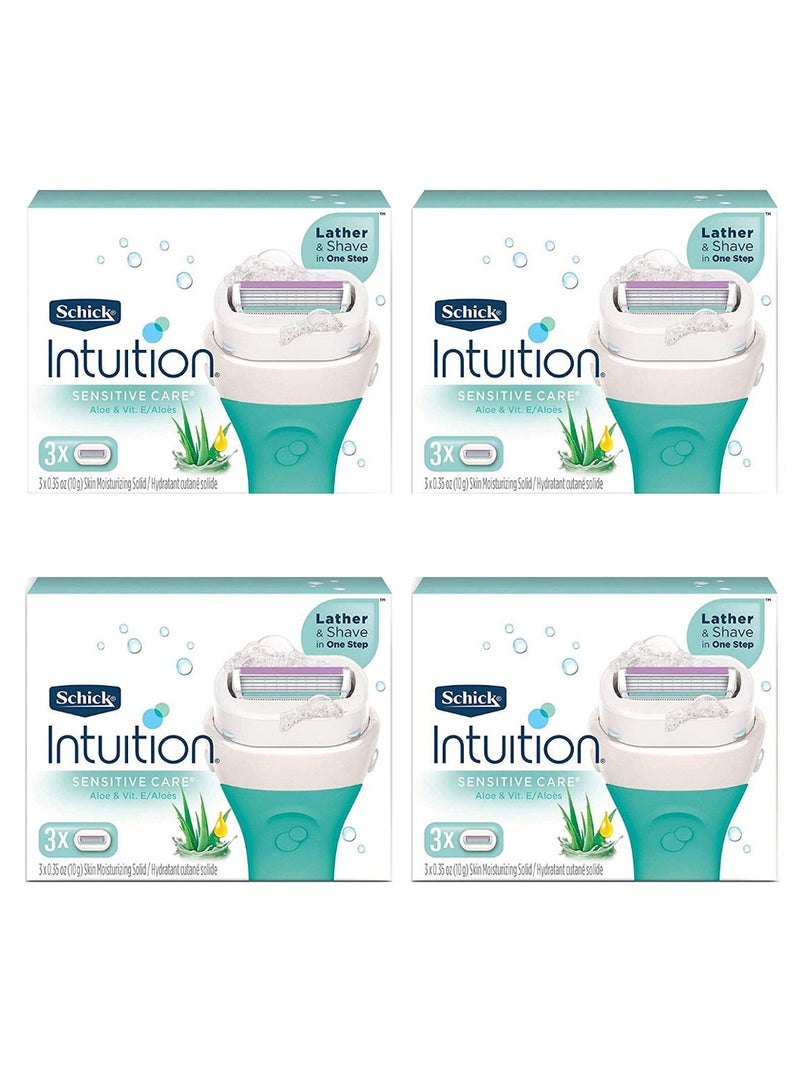 Pack Of 4 Intuition Sensitive Care Razor 12 x 10grams