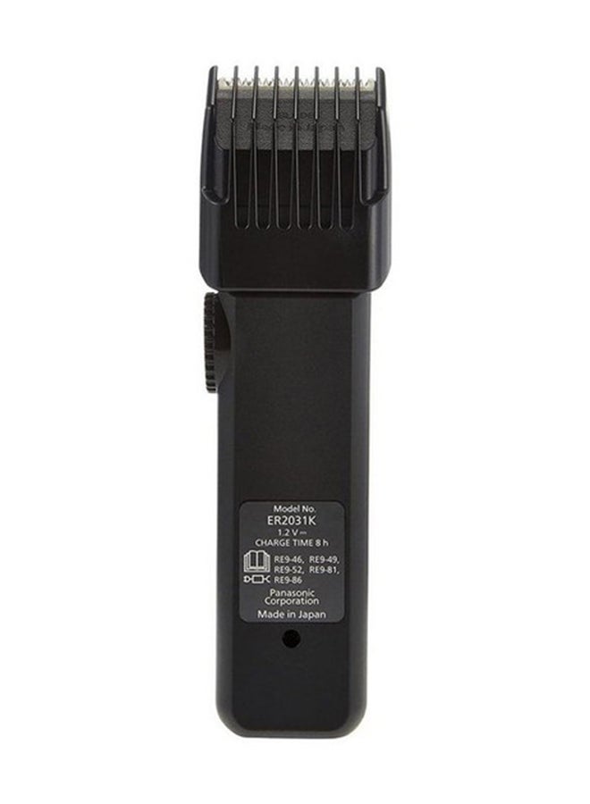 Rechargeable Wet/Dry Beard & Hair Trimmer, 12 Cutting lengths, 8 hours full charge,40 min use- ER2031 Black