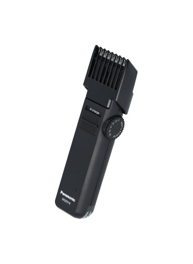 Rechargeable Wet/Dry Beard & Hair Trimmer, 12 Cutting lengths, 8 hours full charge,40 min use- ER2031 Black