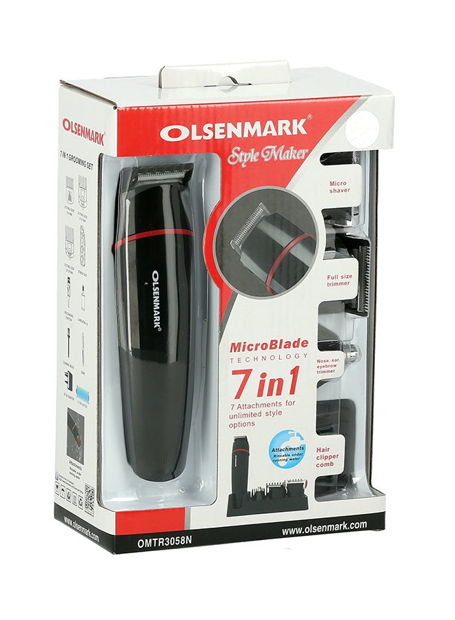 7-In-1 Rechargeable Trimmer Black 500grams