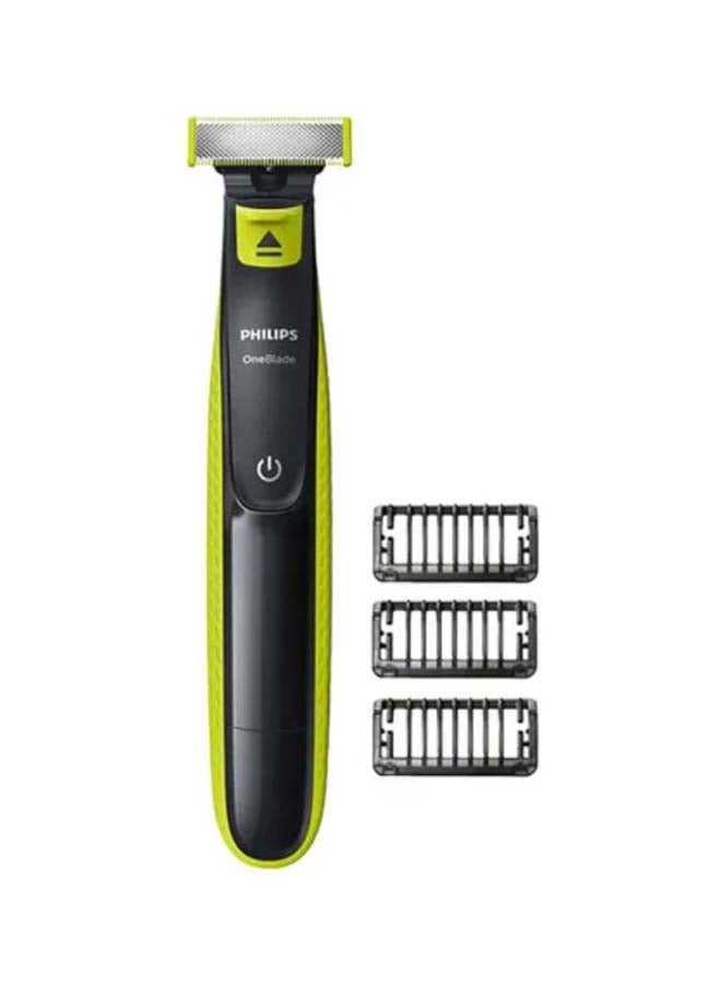 Rechargeable Hair Trimmer With Styling Comb Black/Green