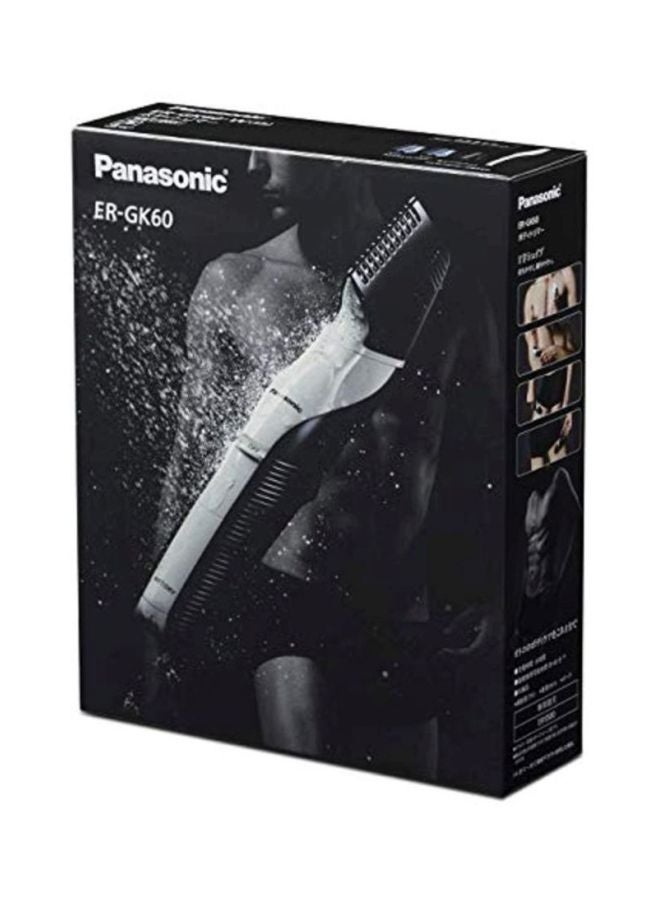 Body Trimmer With 3 Attachments Electric Razor For Men For Gentle Skin, For Wet And Dry Shaving, Hair Trimmer For Head And Body Er-Gk60 Silver