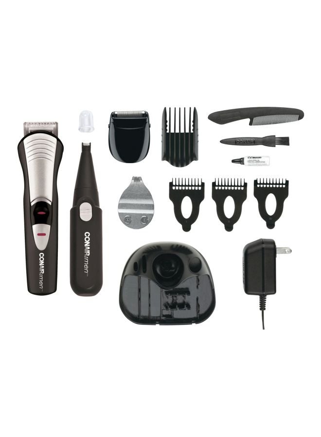 Cordless Trimmer Grooming Kit Black/Grey