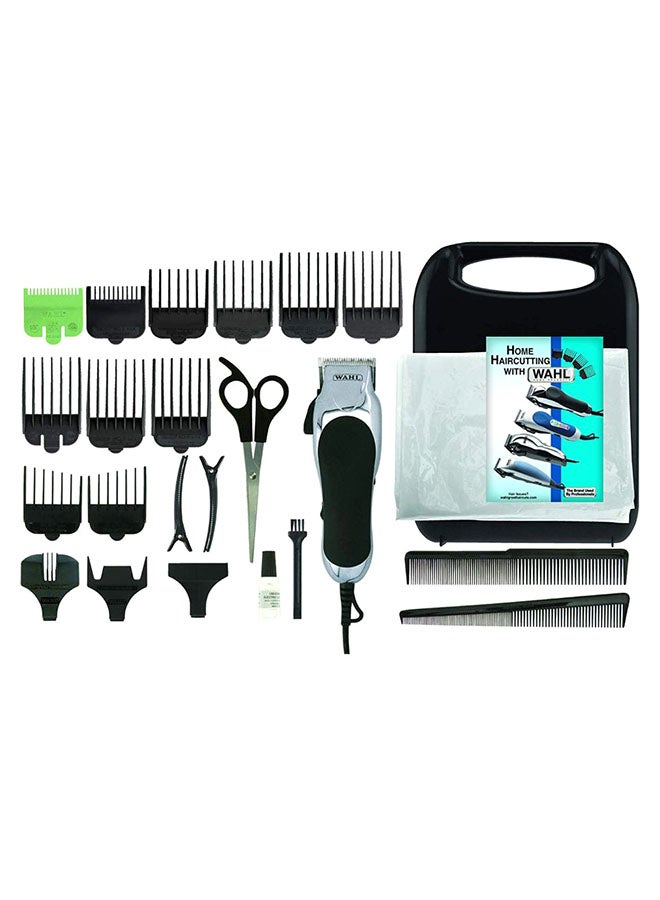 Chrome Pro Hair Trimmer With Accessories Set Black/Silver