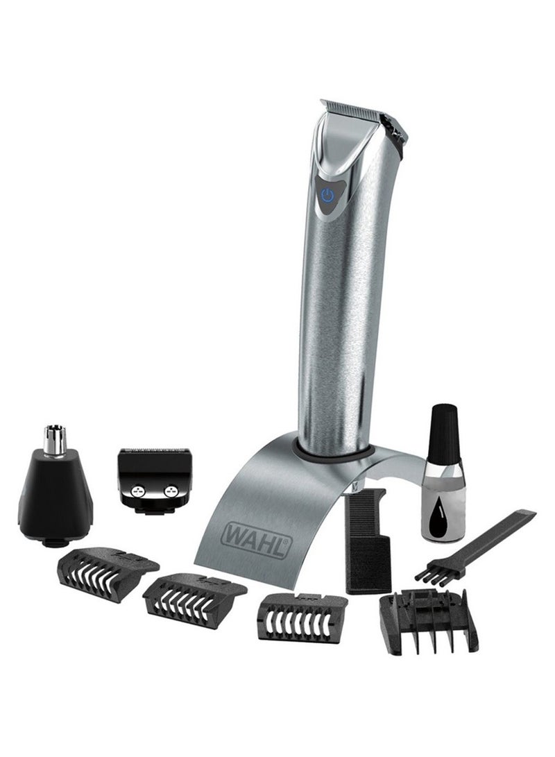 Lithium Ion+ Stainless Steel All-in-One Trimmer,9818-127 Black/Silver