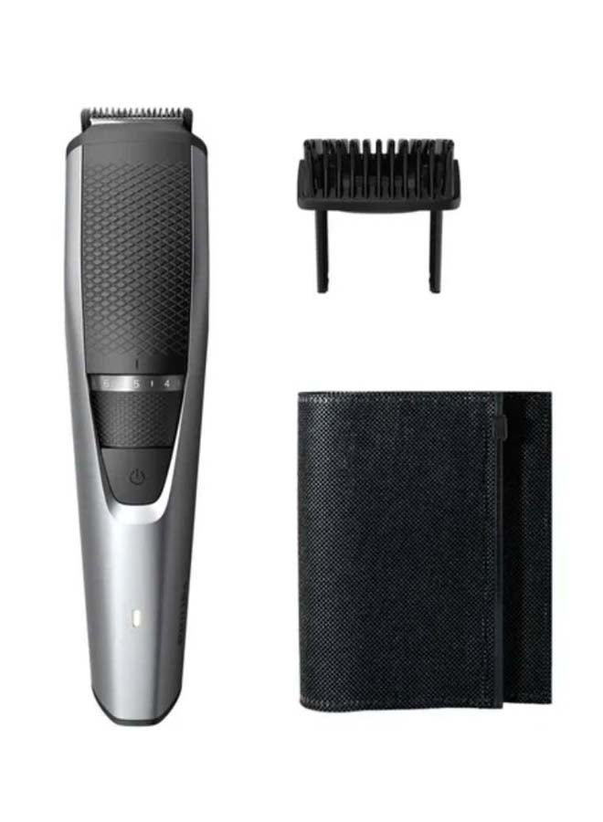 Beard Trimmer With Comb And Storage Pouch Black/Grey