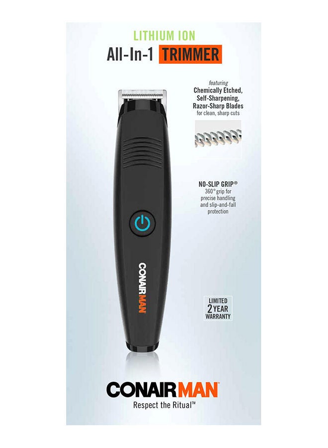 All-In-One No-Slip Grip Trimmer Black