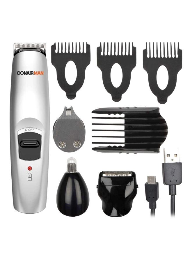 All-In-One USB Rechargeable Trimmer Silver/Black