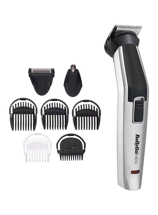 Trimmer, 8-In-1 Multi-Trimmer Versatility And Easy-To-Use Design, Titanium Blades For Precise Cutting With Efficient Trimming Performance, Cordless Operation For Convenience - MT726SDE, Silver Silver/Black/White