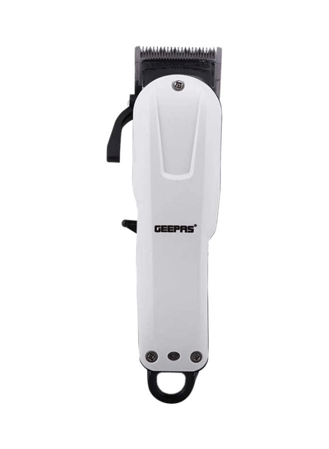 Rechargeable Professional Hair Clipper- GTR8710, Electric Hair And Beard Trimmer With High Capacity Battery Of 2 Hours, Perfect For Inhouse, Professional Styling White/Black