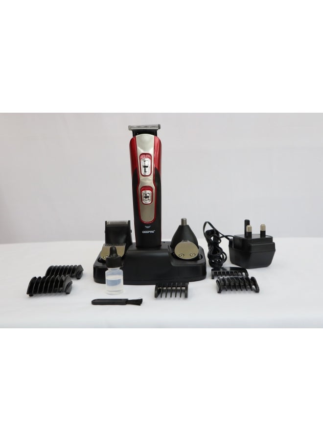 11-In-1 Rechargeable Grooming Kit Red/Silver/Black