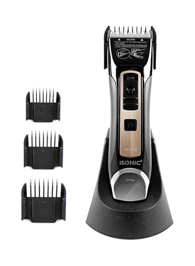 Professional Rechargeable Cordless Hair Trimmer Black 18cm