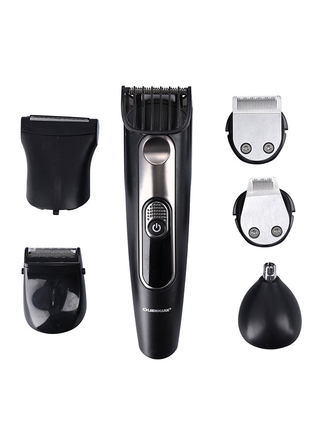 12 In 1 Professional Grooming Set Black/Silver 24.5cm