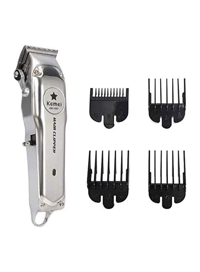 Electric Cordless Hair Trimmer Silver
