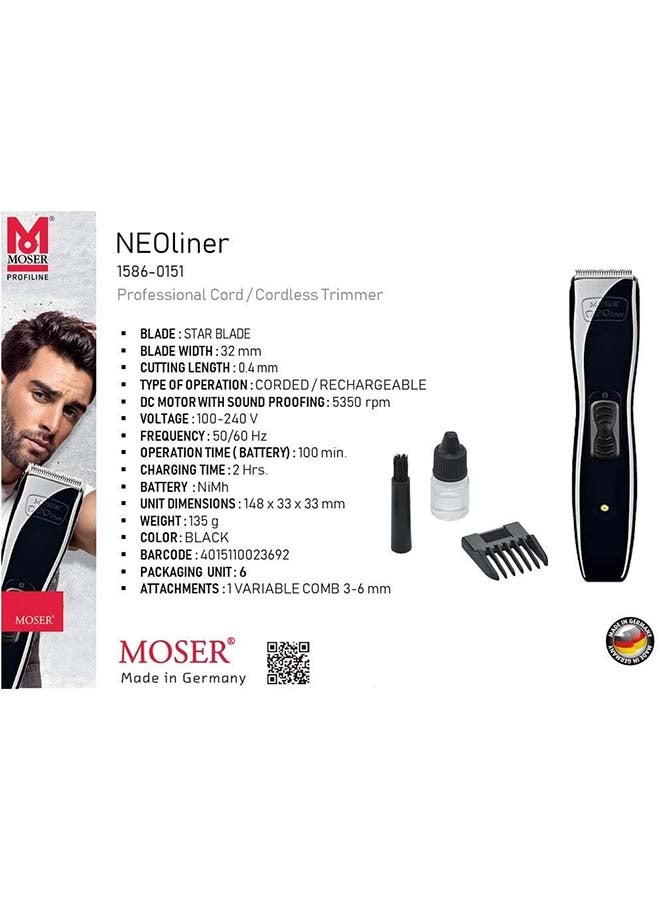 Neoliner Professional Hair Trimmer Black