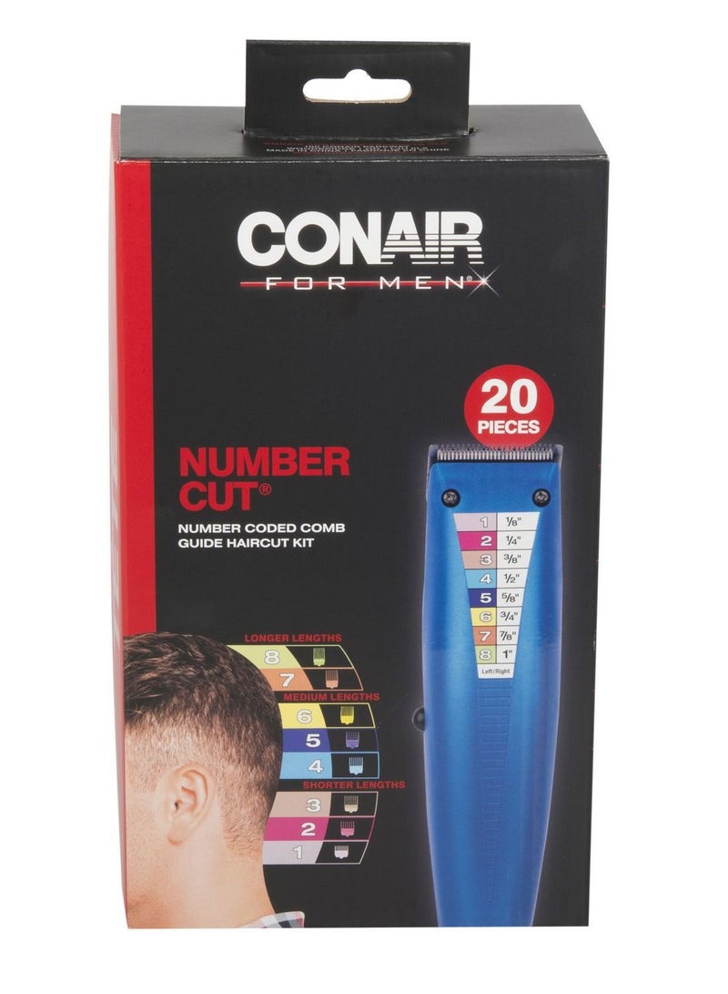 20-Piece Number Cut Clipper Haircut Kit