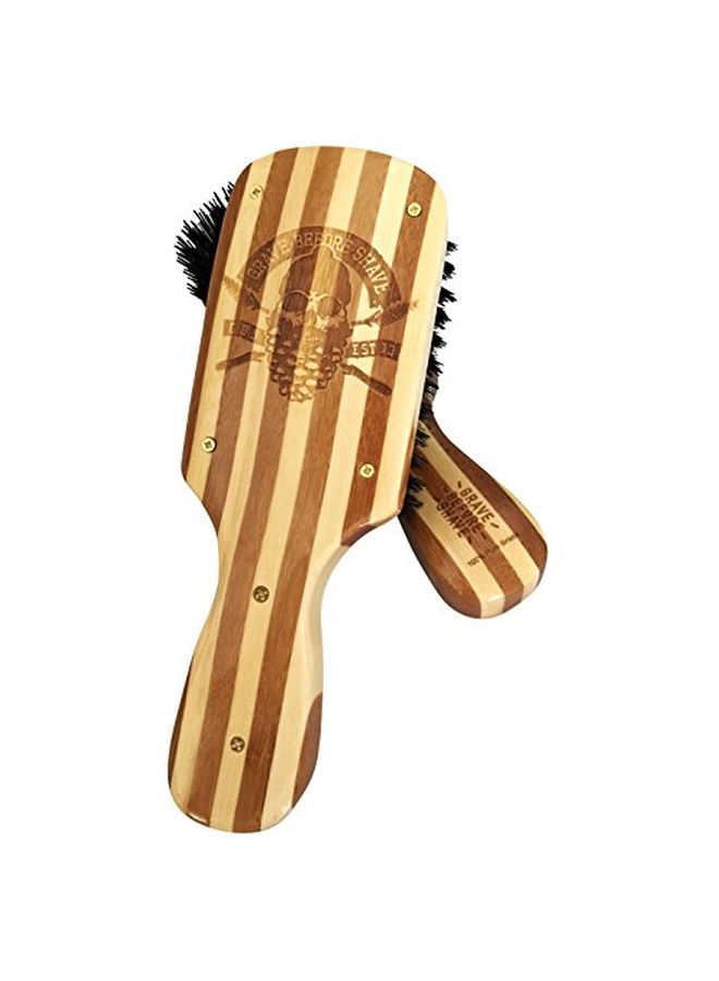 Boar Bristle Bamboo Beard Brush Black/Yellow/Brown