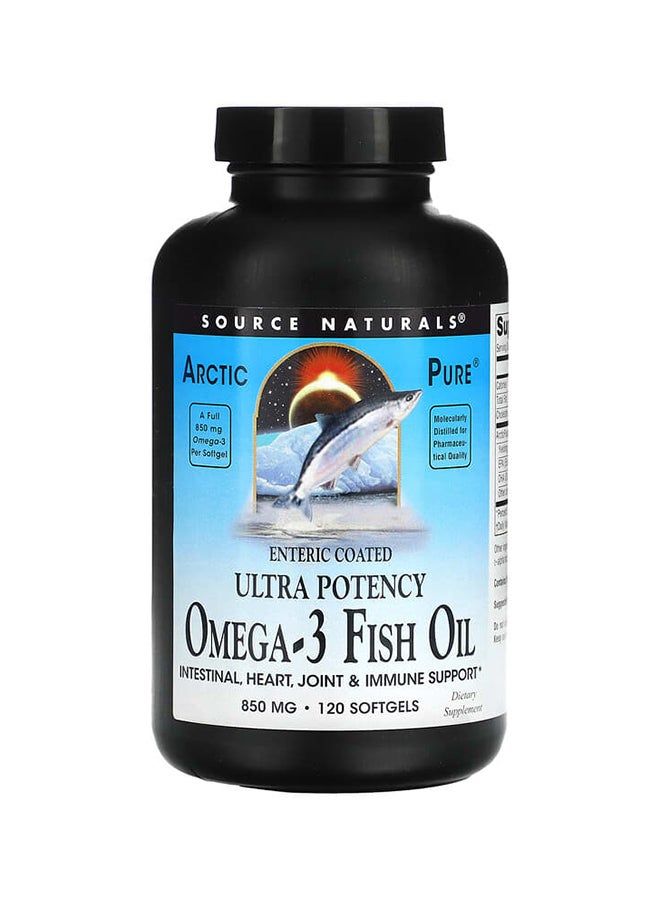 Arcticpure Enteric Coated Ultra Potency Omega - 3 Fish Oil 850 mg, 120 Softgels