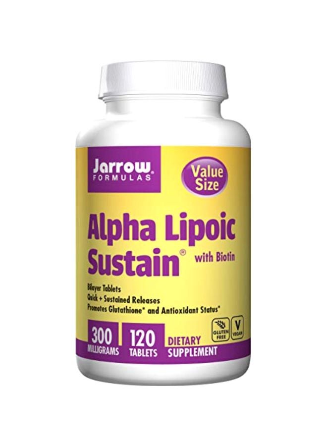 Alpha Lipoic Sustain 300 MG Dietary Supplement - 120 Tablets