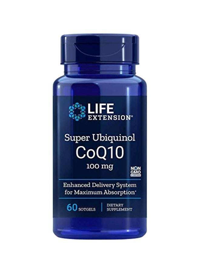 Super Ubiquinol CoQ10 100mg Dietary Supplement - 60 Softgels