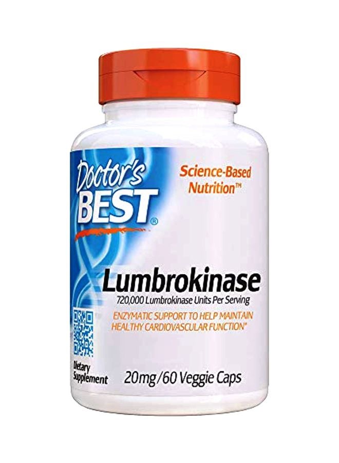 Lumbrokinase Dietary Supplement 20mg - 60 Capsules