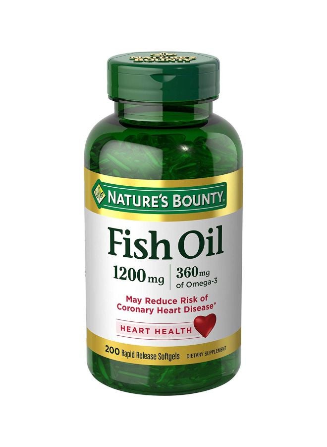 Pack Of 2 Fish Oil Dietary Supplement 1200 mg - 180 Softgels