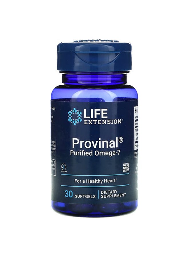 Provinal Purified Omega-7 Dietary Supplement - 30 Softgels