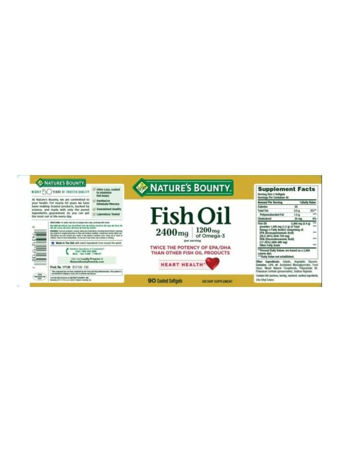 Pack of 2, Fish Oil Heart Health, 2x200 Softgels