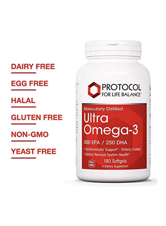 Ultra Omega-3 Dietery Supplement - 180 Softgels