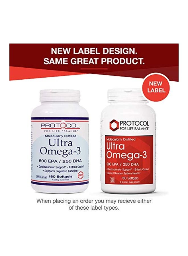 Ultra Omega-3 Dietery Supplement - 180 Softgels