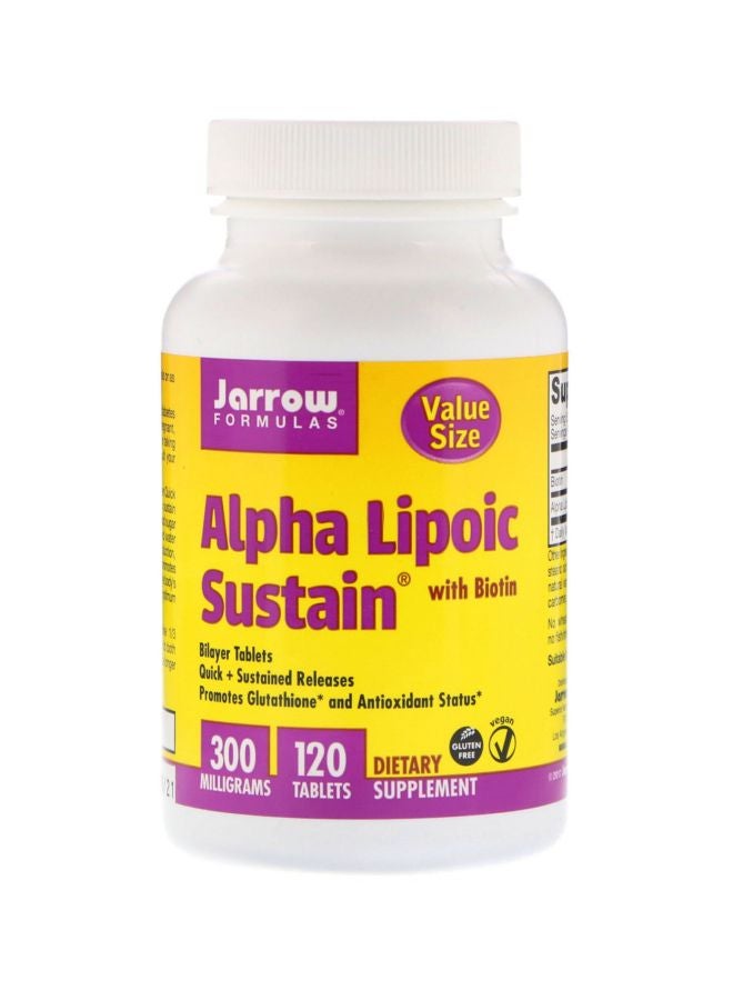 Alpha Lipoic Sustain 300mg Dietary Supplement- 120 Tablets