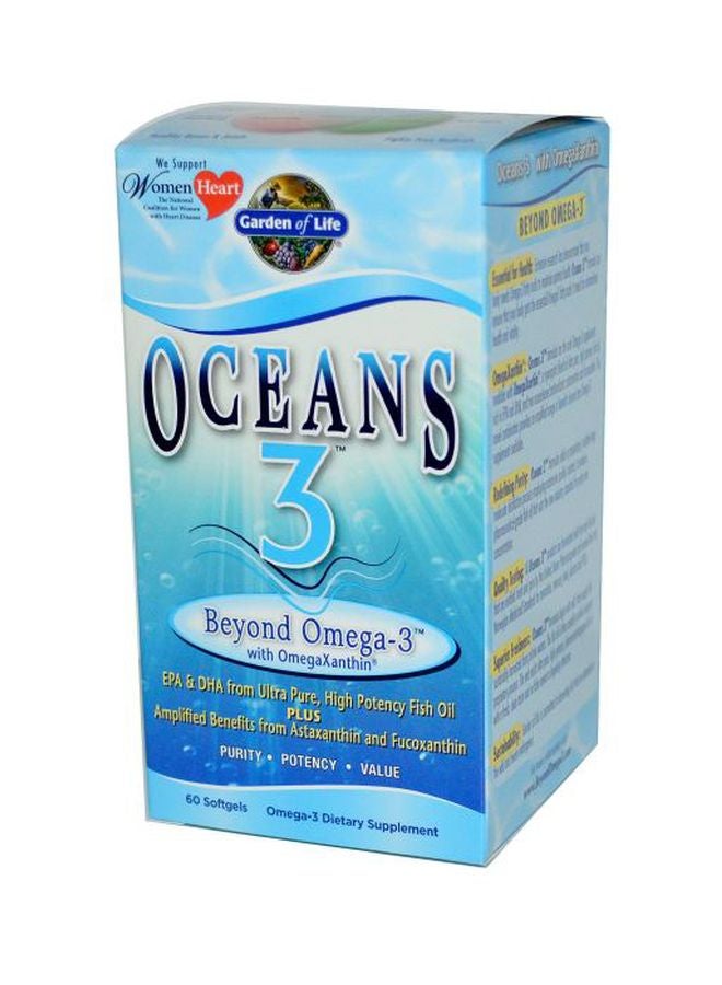 Oceans Beyond Omega 3 Dietary Supplement - 60 Softgels