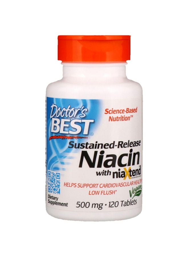 Sustained-Release Niacin With Niaxtend 500mg Dietary Supplement - 120 Tablets