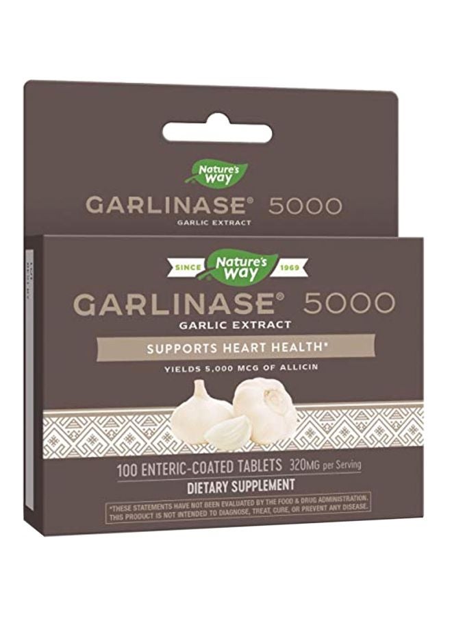 Garlinase 5000 Dietary Supplement - 100 Tablets