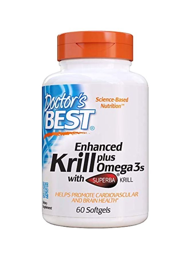 Enhanced Krill Plus Omega 3s Supplement - 60 Softgels