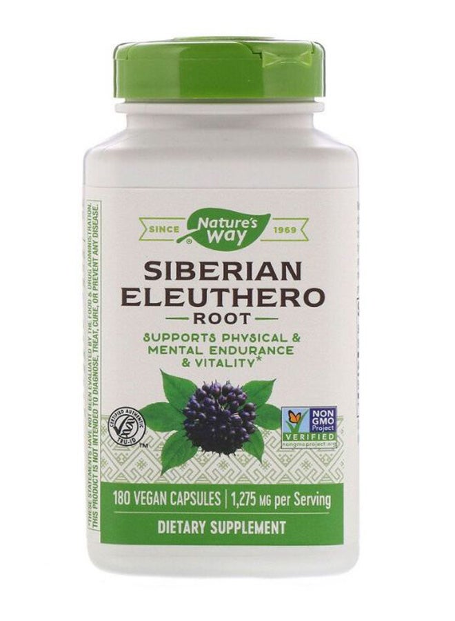 Siberian Eleuthero Root Dietary Supplement - 180 Capsules