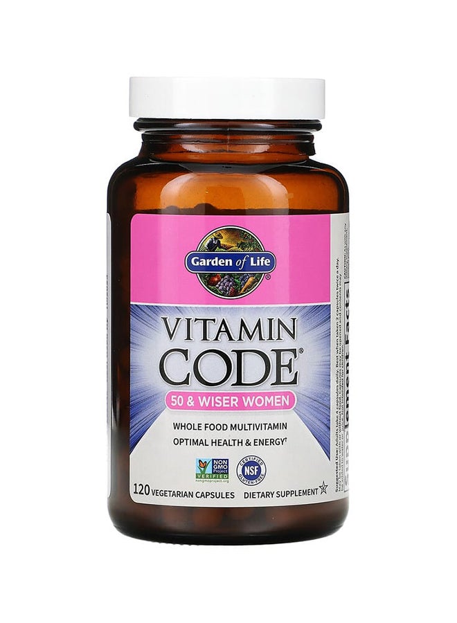 Vitamin Code, Whole Food Multivitamin for Women, 50 & Wiser, 120 Vegetarian Capsules