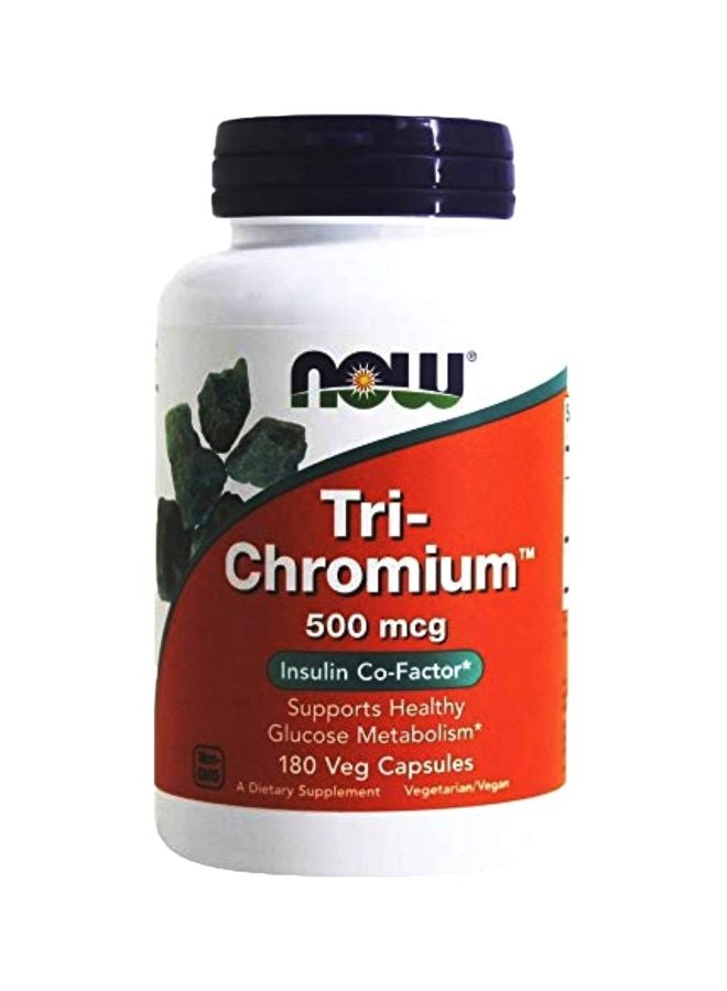 Tri-Chromium 500mcg Dietary Supplement - 180 Vegetarian Capsules