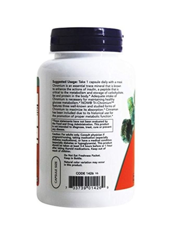Tri-Chromium 500mcg Dietary Supplement - 180 Vegetarian Capsules