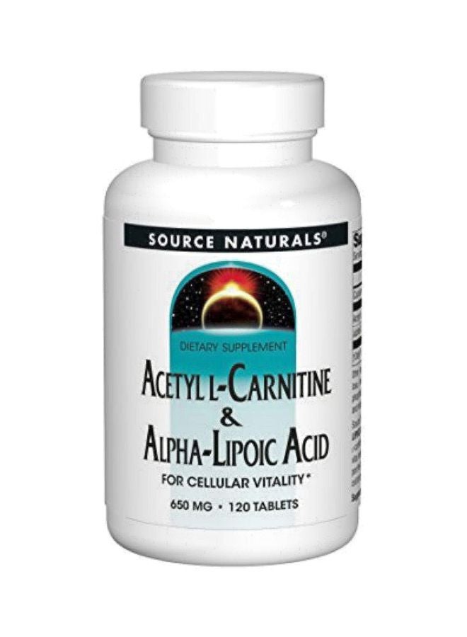 Acetyl L-Carnitine And Alpha-Lipoic Acid Dietary Supplement - 120 Tablets