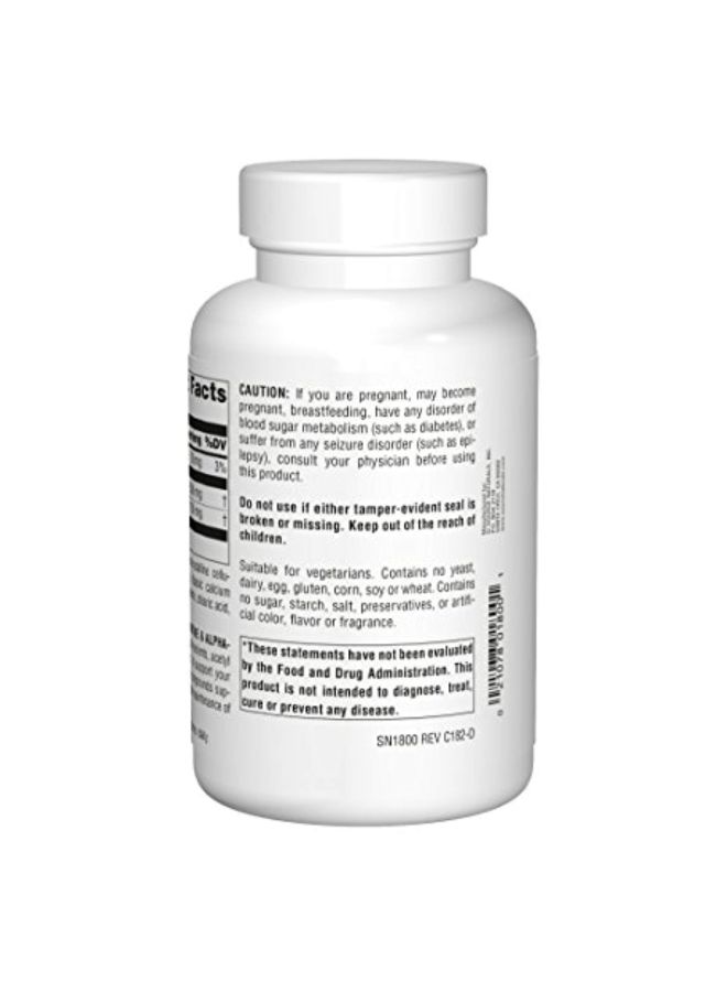 Acetyl L-Carnitine And Alpha-Lipoic Acid Dietary Supplement - 120 Tablets