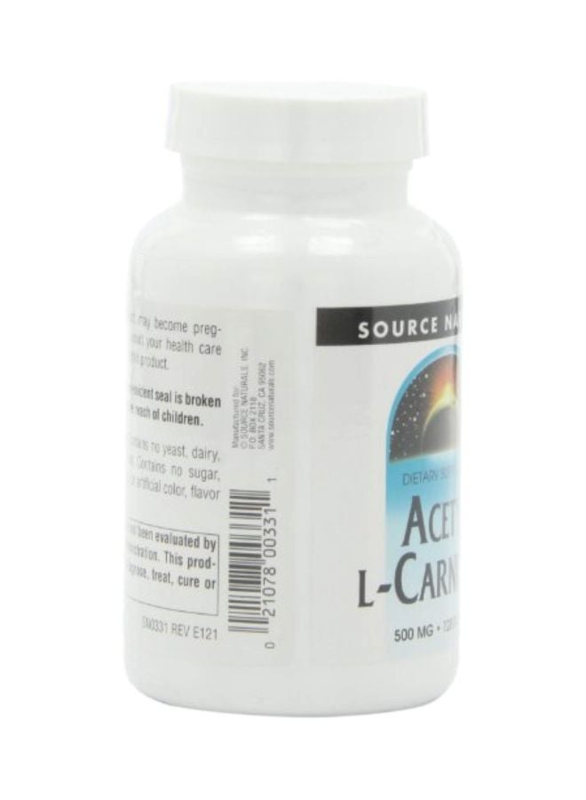 Acetyl L-Carnitine Dietary Supplement 500mg - 120 Tablets