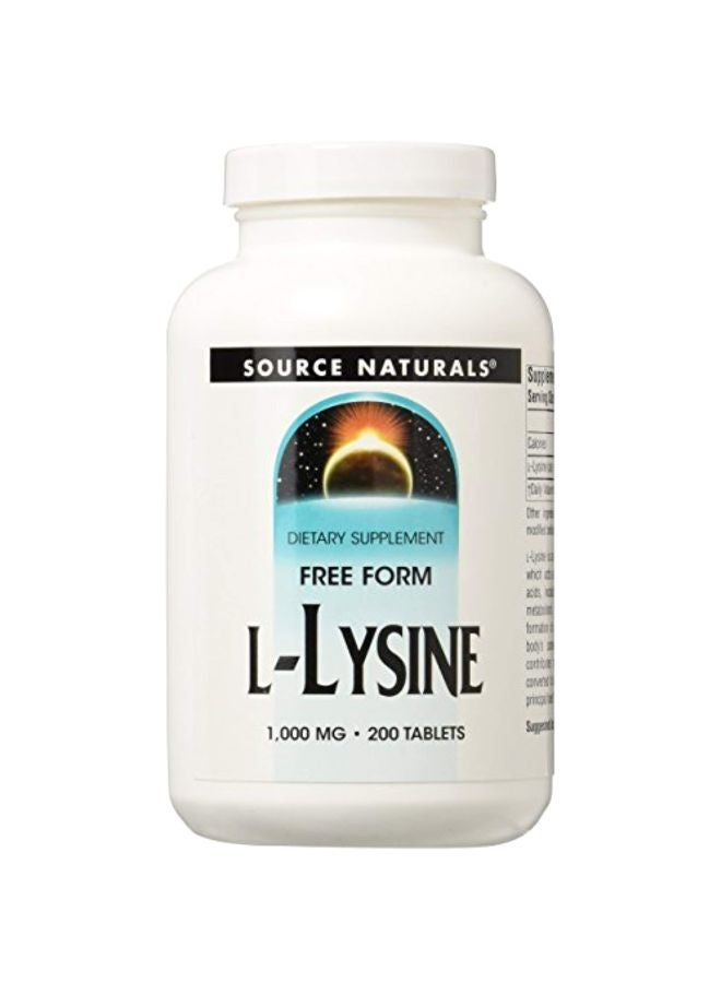 L-Lysine 1000 mg - 200 Tablets